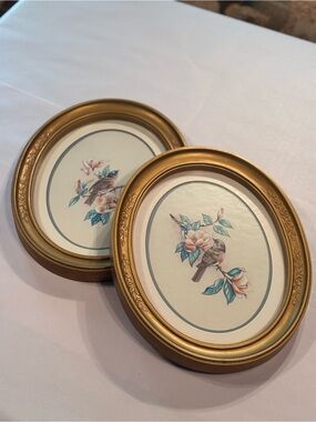 Homco Gold framed birds 
Beautiful set